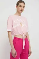 Bavlněné tričko Guess MYLAH růžová barva, V4GI00 I3Z14