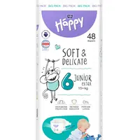 Bella Baby Happy Soft&Delicate 6 Junior Extra 15+ kg dětské pleny 48 ks
