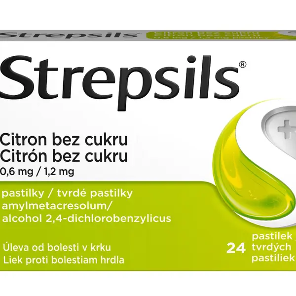 Strepsils Citron bez cukru 24 pastilek