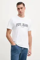 Tričko Pepe Jeans DERRIL TEE bílá barva, s potiskem, PM509766