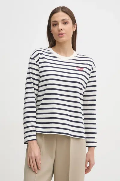 Bavlněné tričko s dlouhým rukávem Pepe Jeans RIO tmavomodrá barva, PL506018
