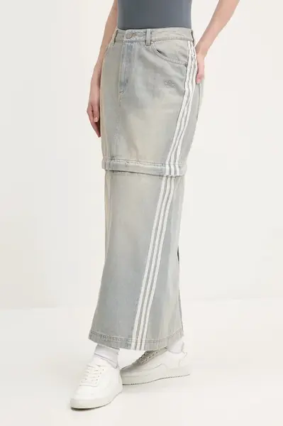 Džínová sukně adidas Originals DENIM ZIP SKIRT