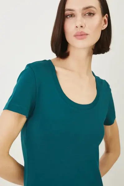 Bavlněné tričko Medicine dámské, zelená barva