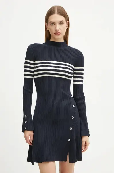 Šaty Morgan RMALONE tmavomodrá barva, mini, RMALONE