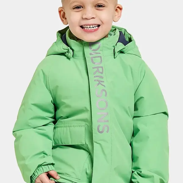 Dětská bunda Didriksons TALVI KIDS JKT zelená barva, 505474