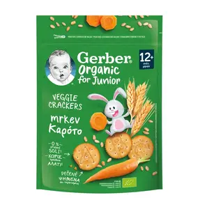 Gerber Organic Junior Veggie Krekry mrkvové 12m+ 100 g