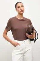 Tričko Answear.LAB dámské, hnědá barva