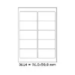 Samolepiace etikety 96 x 50,8 mm, 10 etikiet, A4, 100 listov