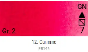 Akvarelové barvy Grand Godet – 12 Carmine