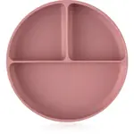 Petite&Mars Take&Match 6m+ dělený talíř kulatý Dusty Rose 1 ks