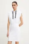 Bavlněné šaty Karl Lagerfeld Jeans bílá barva, mini, A2W13033