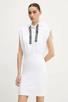 Bavlněné šaty Karl Lagerfeld Jeans bílá barva, mini, A2W13033