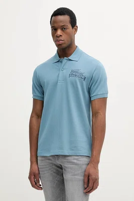 Bavlněné polo tričko Lacoste modrá barva, PH0285