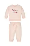 Dětská tepláková souprava Calvin Klein Jeans růžová barva, IN0IN00307