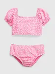 Ružové dievčenské kvetované dvojdielne plavky GAP