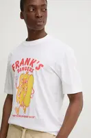 Bavlněné tričko Hugo Blue bílá barva, s potiskem, 50532123