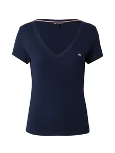 Tommy Jeans Tričko 'ESSENTIAL'  námornícka modrá / červená / biela
