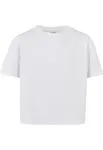 Girls' Organic Oversized Pleated T-Shirt White