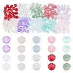 200Pcs 10 Colors Transparent Spray Painted Glass Beads