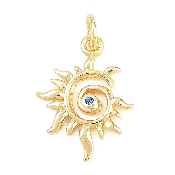 Brass Micro Pave Cubic Zirconia Pendants