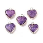 Dyed Synthetic Imperial Jasper Pendants