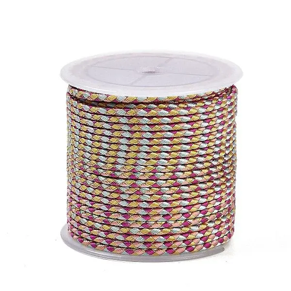 11M Polyester Braided Cord with Cotton Core & Metallic Thread