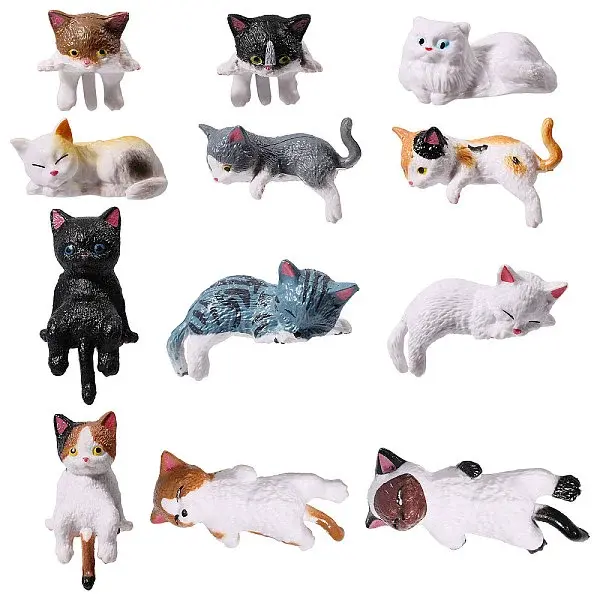 12Pcs PVC Cat Display Decorations