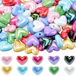80Pcs 10 Colors UV Plated Plastic Beads