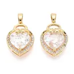 Brass Micro Pave Cubic Zirconia Pendants