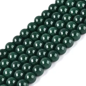 Opaque Solid Color Glass Beads Strands