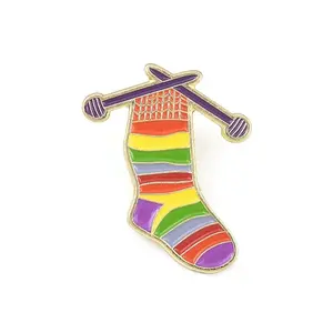 Knitted Sock Enamel Pins
