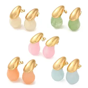 Teardrop Resin Stud Earrings
