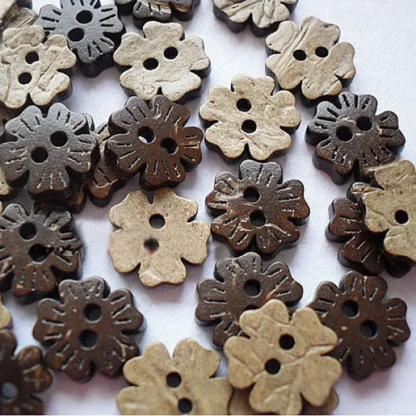 Round Carved 2-hole Basic Sewing Button