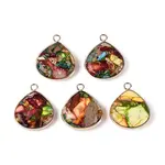Dyed Natural Imperial Jasper Pendants