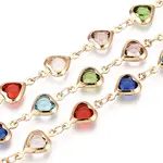 Handmade Brass Heart Link Chains