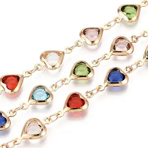 Handmade Brass Heart Link Chains