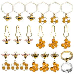 26Pcs Bees Honeycomb DIY Knitting Tool Sets