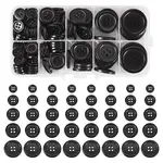 136Pcs 5 Style Resin Buttons