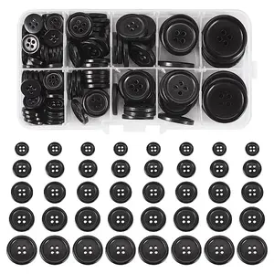 136Pcs 5 Style Resin Buttons