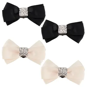 4Pcs 2 Colors Polyester Bowknot Shoe Decorations