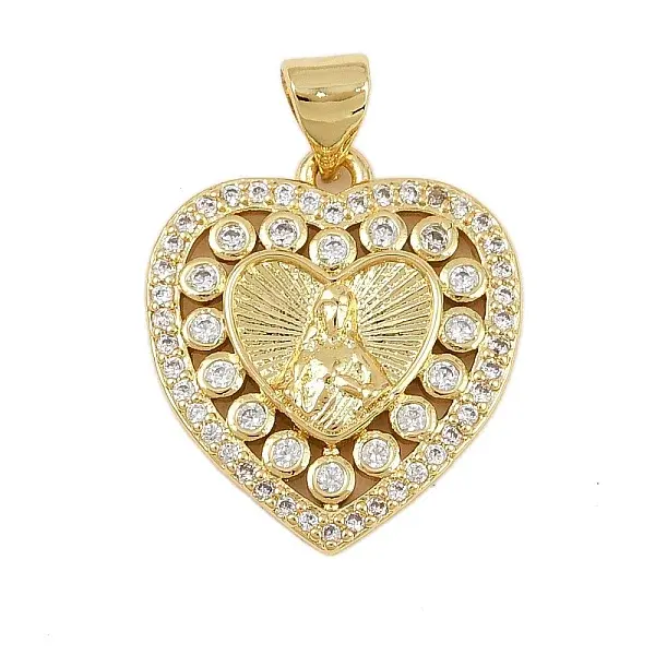 Brass Micro Pave Cubic Zirconia Pendants
