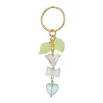 Bowknot & Heart Glass Pendant Decorations