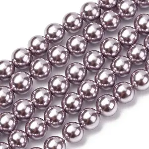 Electroplated Shell Pearl Beads Strands
