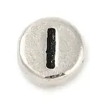 925 Sterling Silver Flat Round with Letter Beads