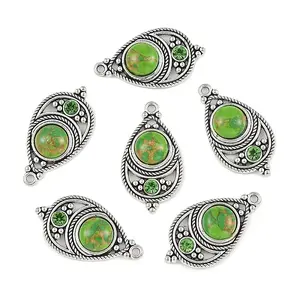 Bohemian Dyed Synthetic Turquoise Pendants