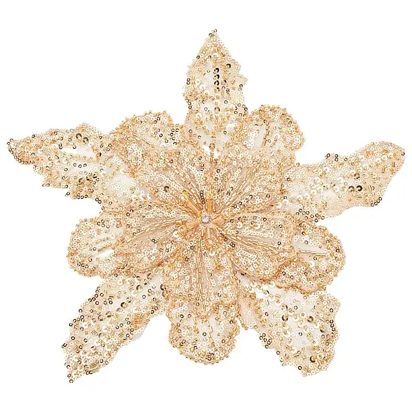 MAYJOY 1Pc 3D Flower Polyester Embroidery Ornament Accessories