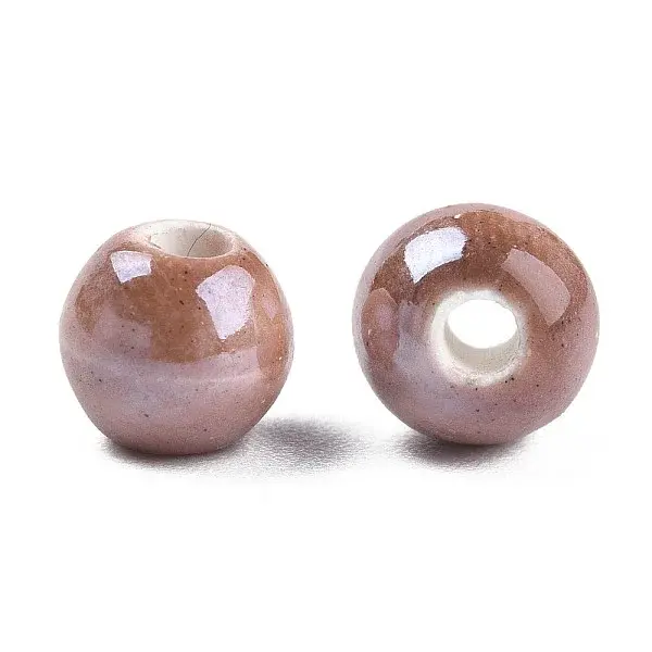 Pearlized Handmade Porcelain Round Beads