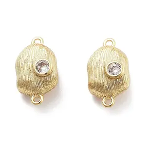 Brass Micro Pave Clear Cubic Zirconia Magnetic Clasps