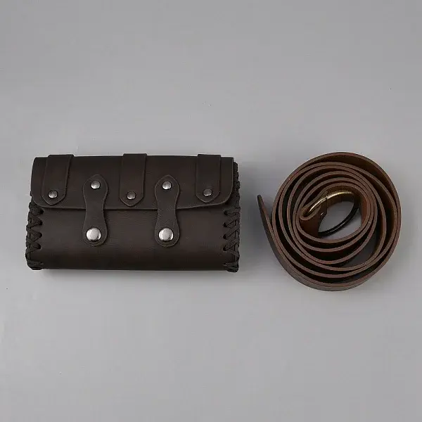 Leather Waist Bag and Belt Set