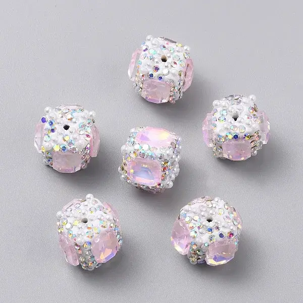 Handmade Polymer Clay Rhinestone Beads